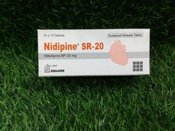 Nidipine SR.20 tab (Strip)
